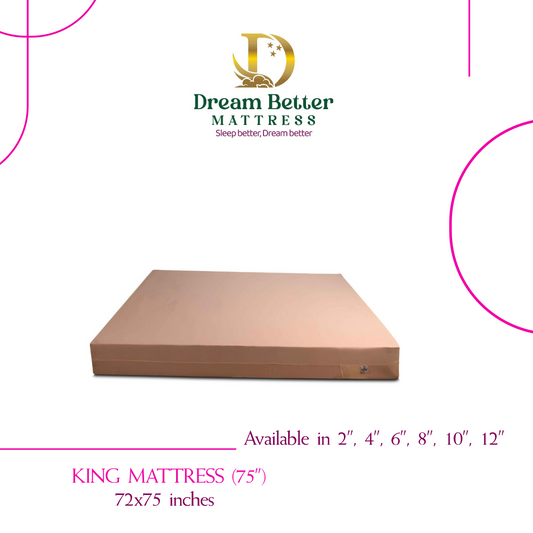 King Mattress (72"x75" or 72'x78")